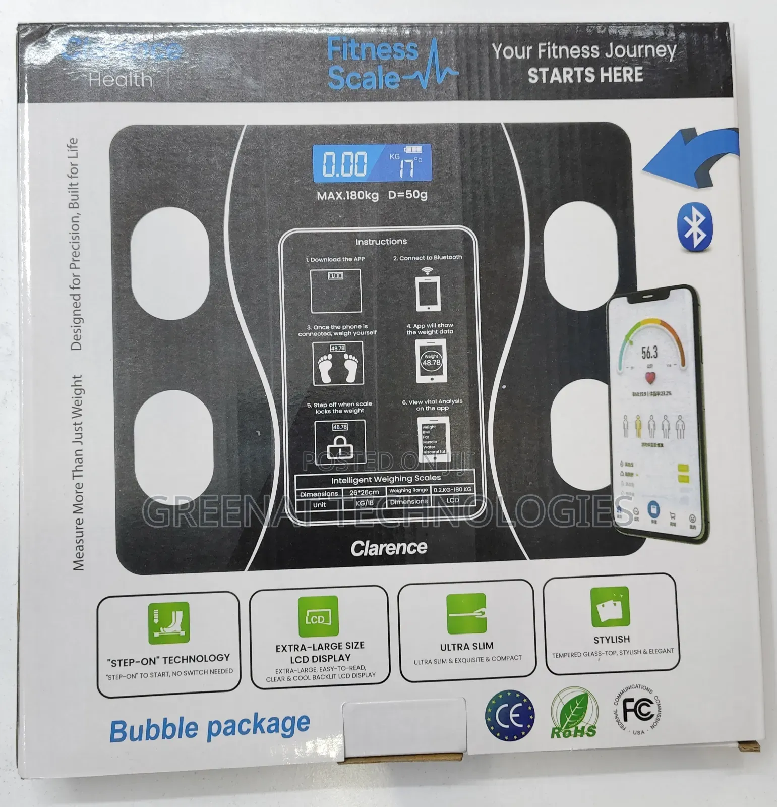 Clarence Smart Weighing Scale Bluetooth