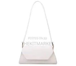 Croc-Embossed Baguette Shoulder Bag