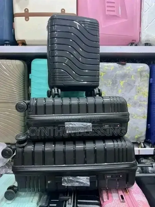 Fiber Suitcases- Black