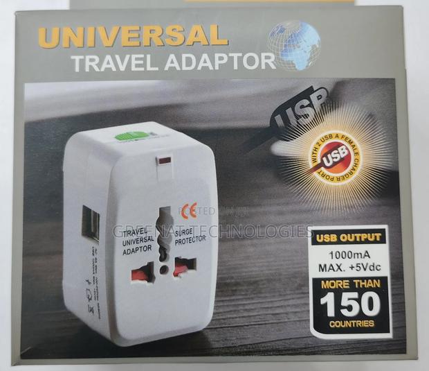 Universal Travel Adapter With 2 Usb to Europe, Us All Countries - thumbnail 3