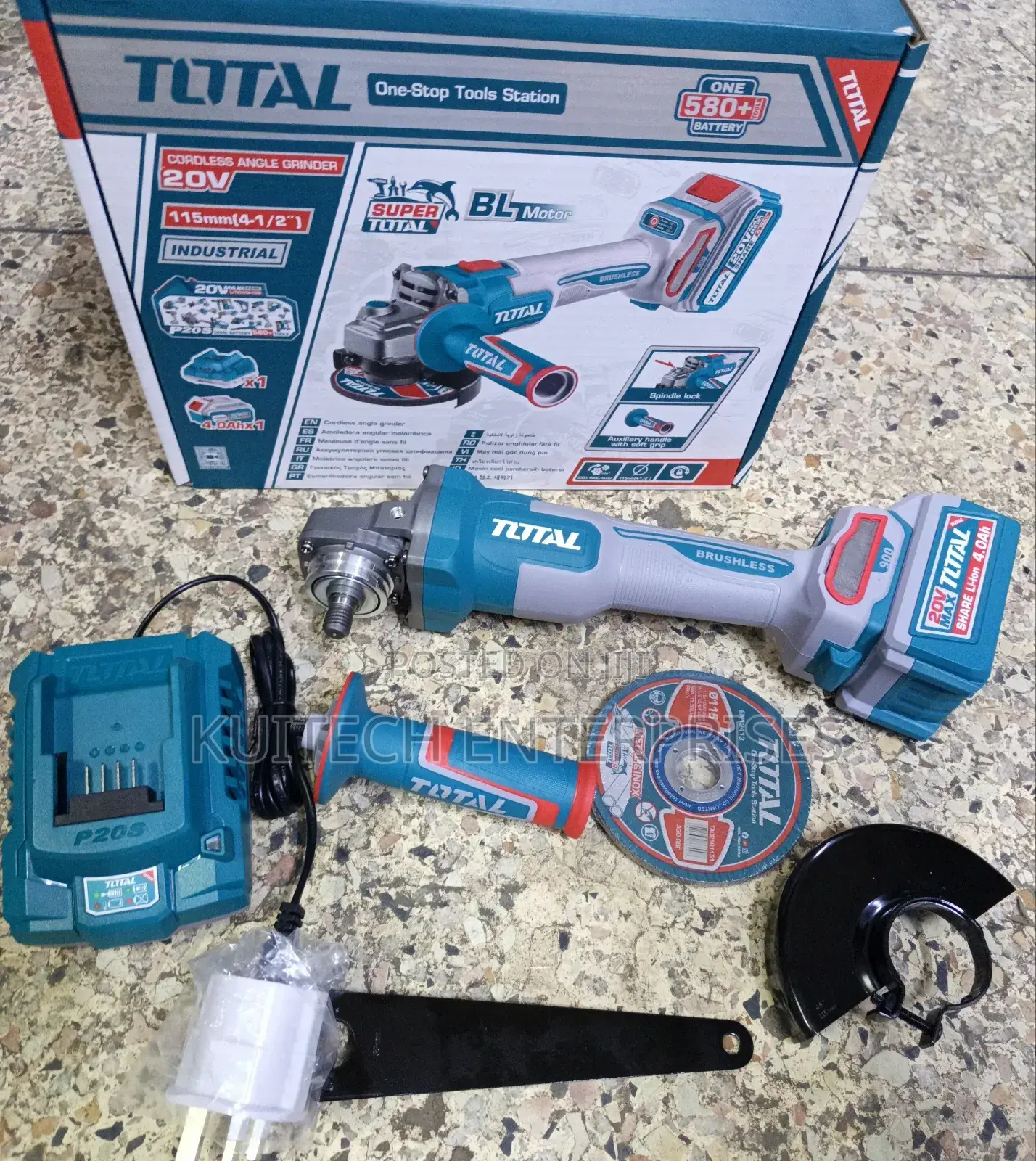 Total Cordless Angle Grinder/ Electric Angle Grinder 20v