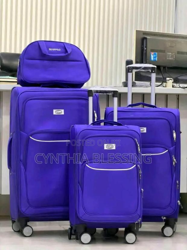 Heavy Duty Travel Suitcases-Blue - thumbnail 2