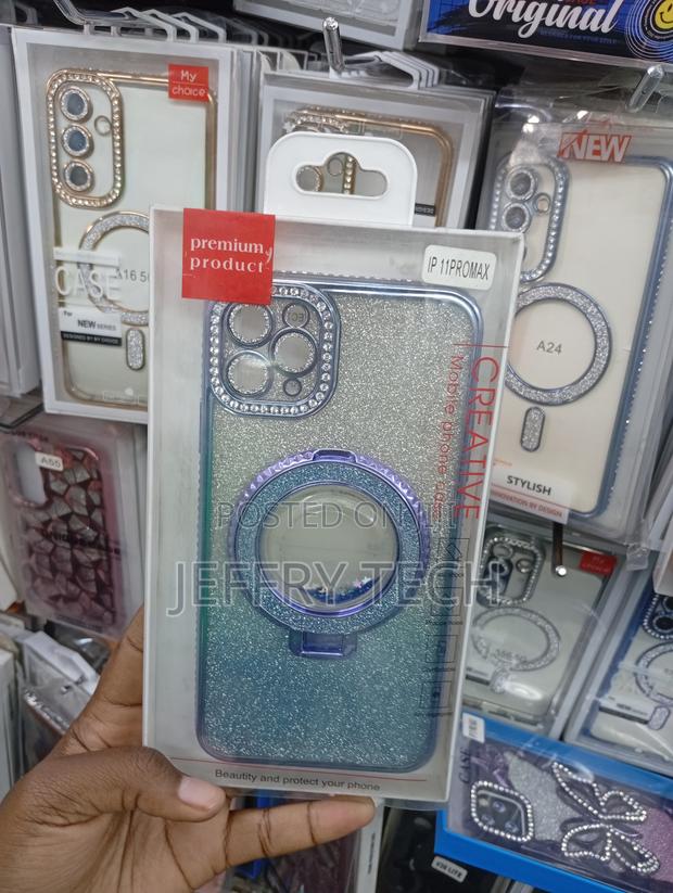 iPhone 11 Pro Max Double-Row Faux Diamond Rhinestones Case