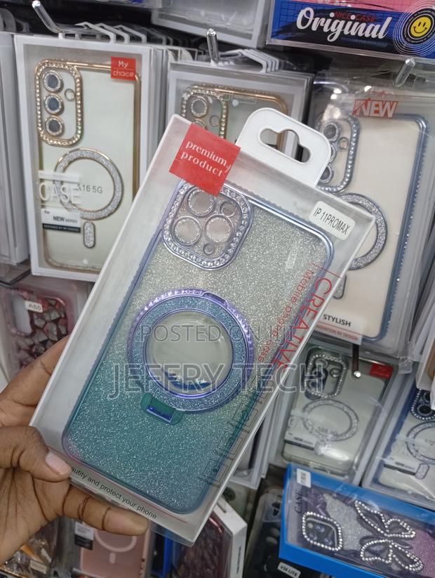 iPhone 11 Pro Max Double-Row Faux Diamond Rhinestones Case - thumbnail 2