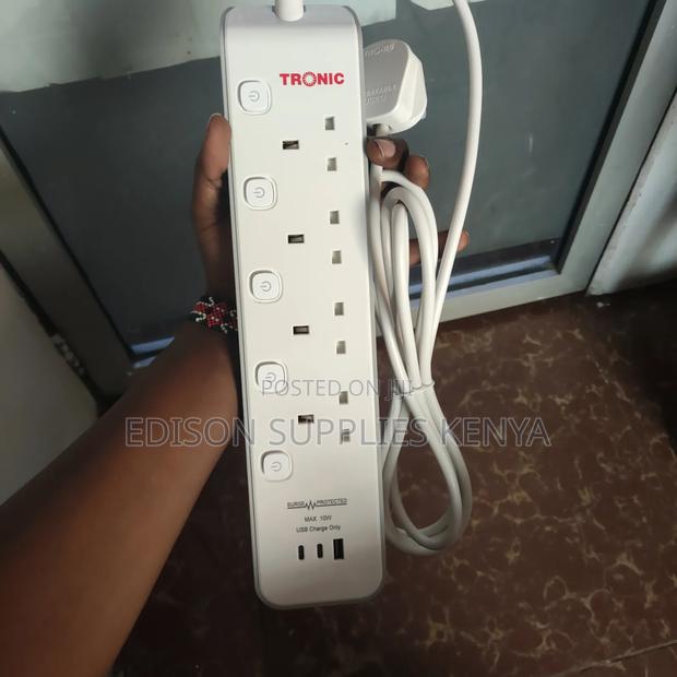 Tronic Extension Cables 4way 3 Usb Surge Protector Power Socket Outlet - thumbnail 3