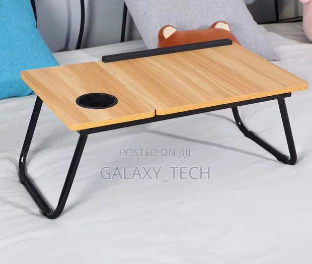 Tilting Laptop Folding Table Stand Desk Bed Table With Foldable Legs - thumbnail 2