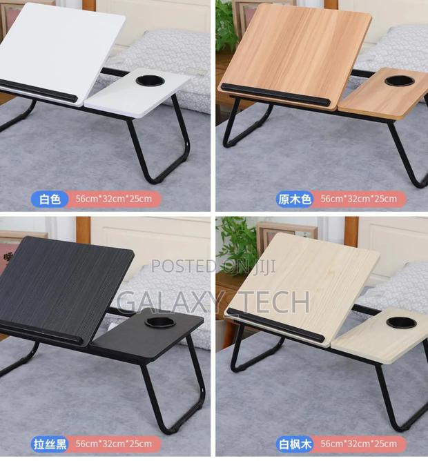 Tilting Laptop Folding Table Stand Desk Bed Table With Foldable Legs - thumbnail 4