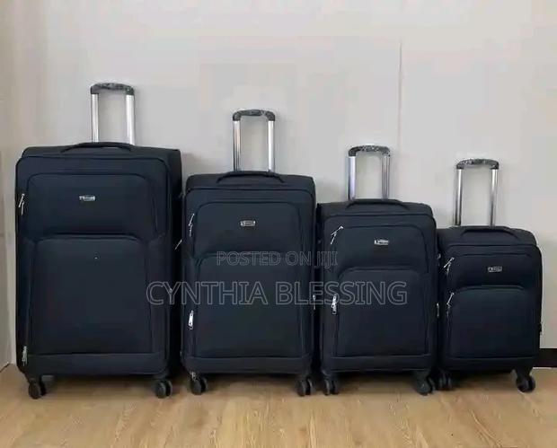 Quality Bags -Fabric Suitcases Black