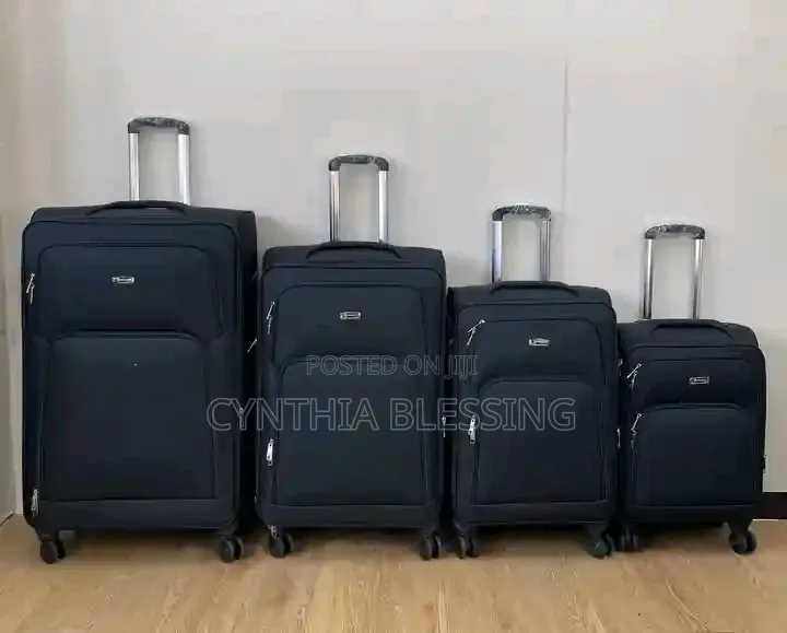 Quality Bags -Fabric Suitcases Black