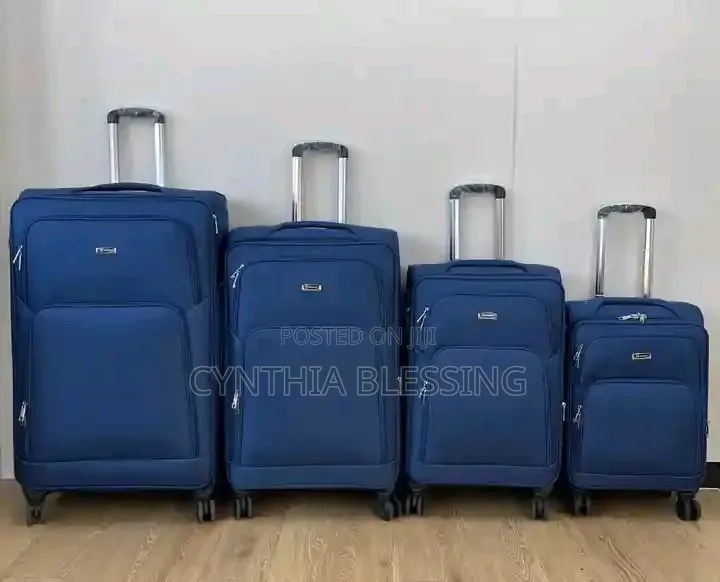 Qual Ity Fabric Suitcases-Blue