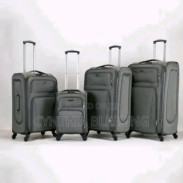 4 in 1 Suitcases- Grey- Fabric
