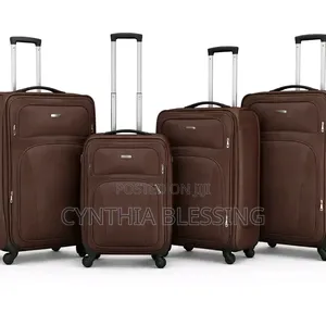 4 in 1 Suitcases-Brown-4 Wheel