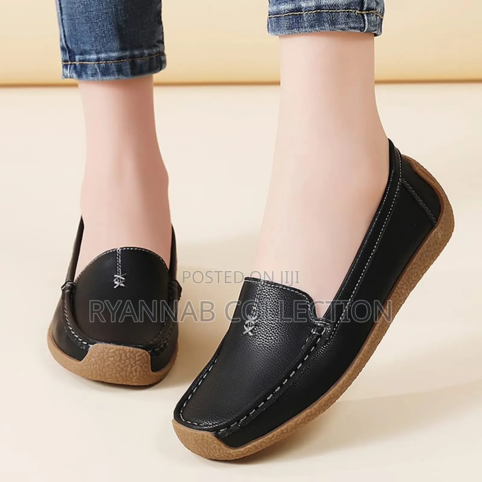 Orthopedics Leather Ladies Loafers