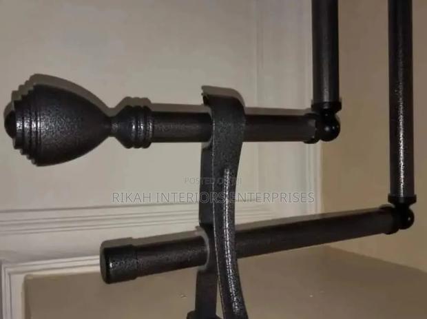 Corner Window Jua Kali Curtain Rods Environmental Friendly Curtain Rod