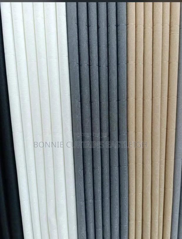 White, Green, Gray Curtains With Rings