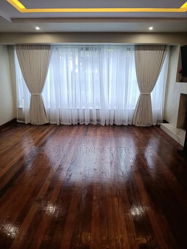 White, Green, Gray Curtains With Rings - thumbnail 2