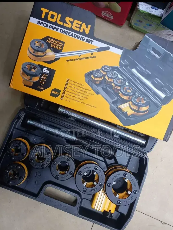 Tolsen 9pcs Pipe Threading Set