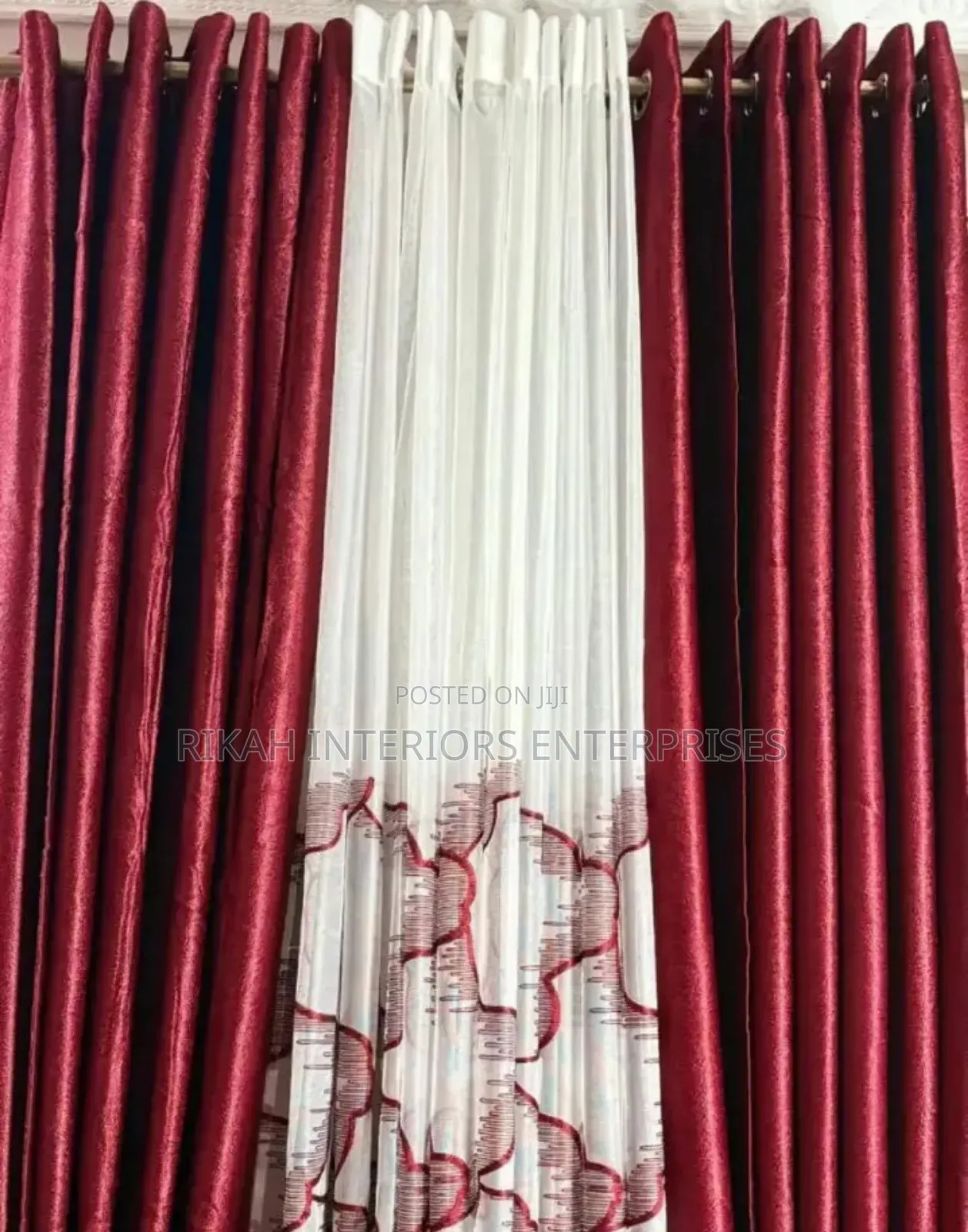 Maroon Curtains Curtains Environmental Friendly Robertson's