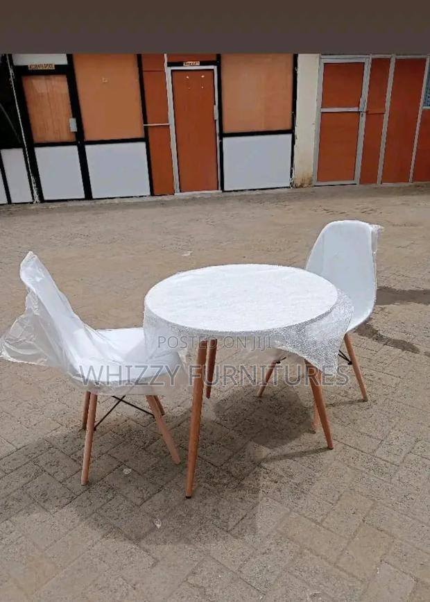 All White Dining Table/Eames Dining Set