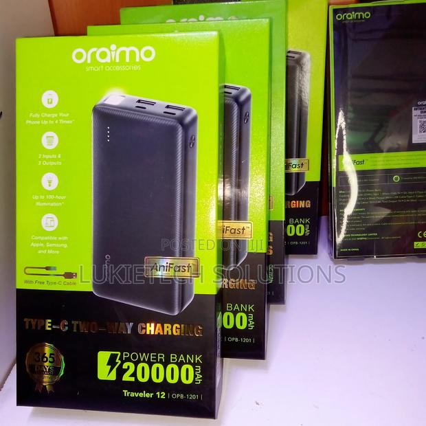 Oraimo Powerbank 20000mah 15watts, Very Reliable Powerbank