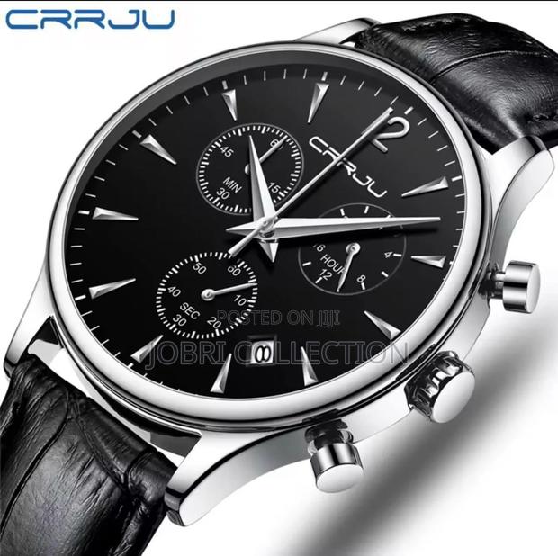 Crrju Chronograph Gents Leather Strap Watches - thumbnail 2