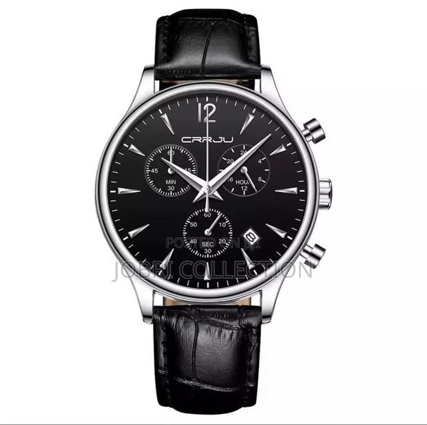 Crrju Chronograph Gents Leather Strap Watches - thumbnail 3