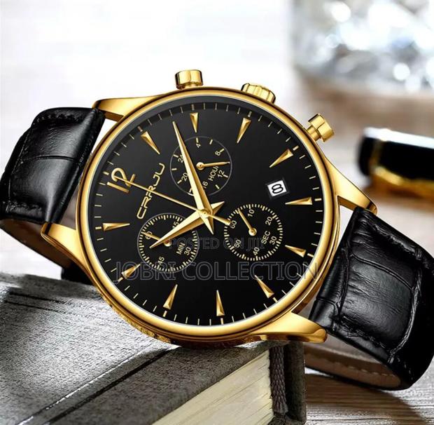Crrju Chronograph Gents Leather Strap Watches - thumbnail 4
