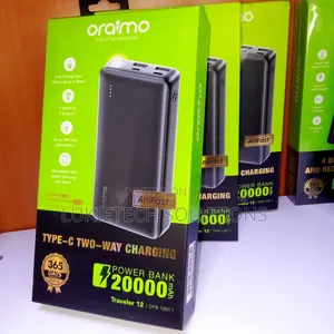 20000mah Oraimo Powerbank Slim With a Strong Led Torch