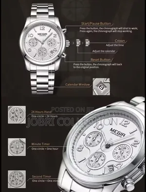 Megir Chronograph Gents Stainless Steel Watches