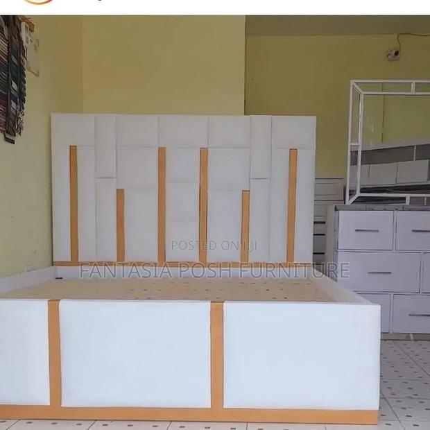 5 by 6 White Modern Bed