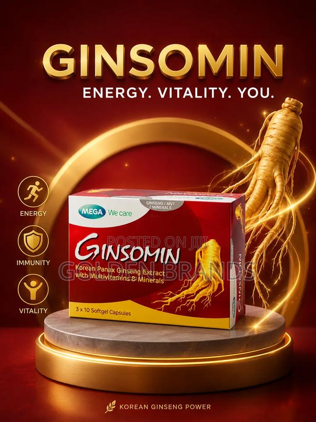 Powerful Boost Energy Naturally With Ginsomin Korean Ginseng Power