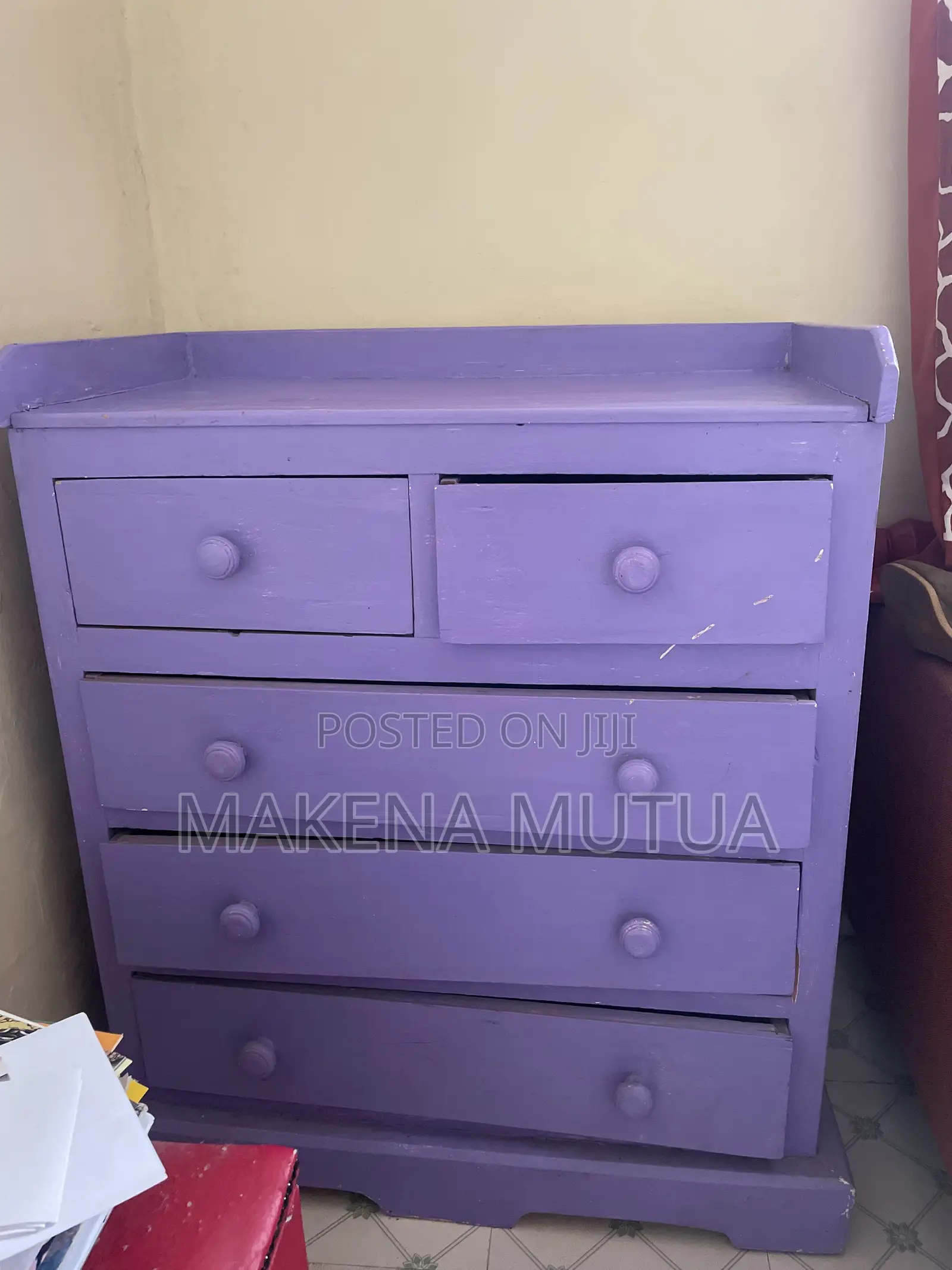 Purple Bedroom Drawer