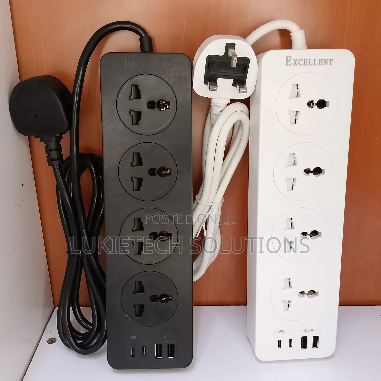 Excellent Extension Cable 4 Way With Surge Protector and Usb Port