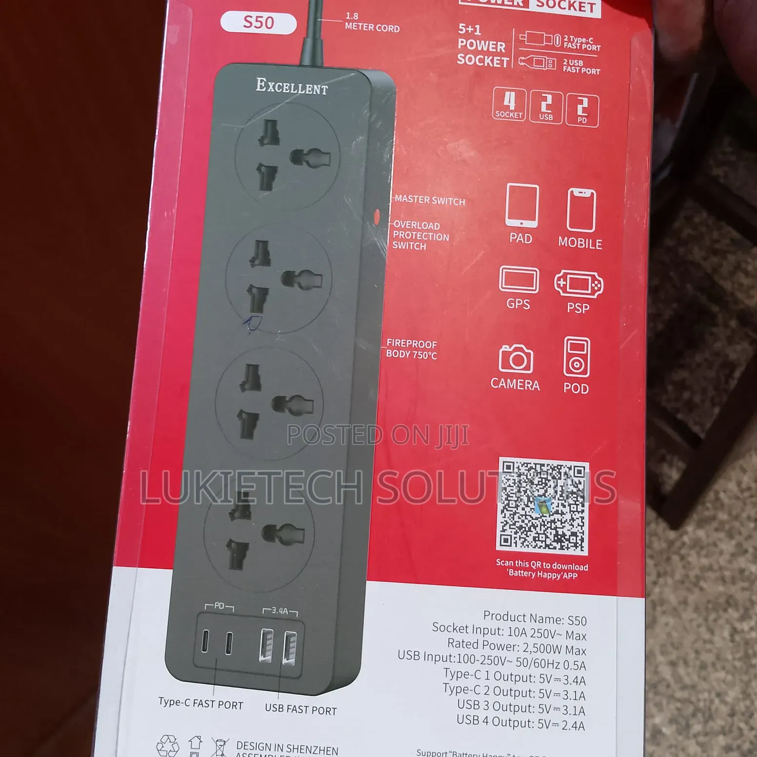 Powerful 4 Way Extension Cables