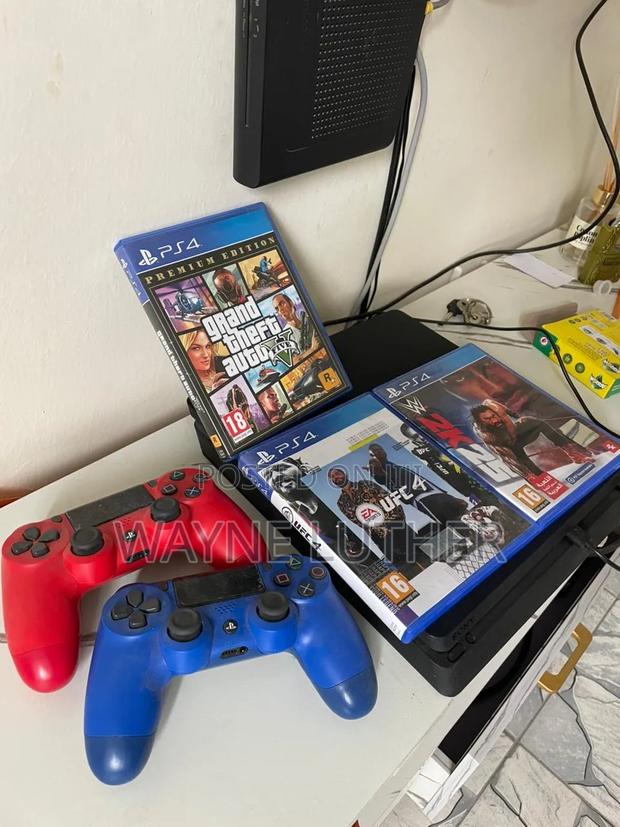 Ps4 Slim 500gb+ 2 Original Pads+ 3 Games+ Tested+ Receipt+ NRB CBD