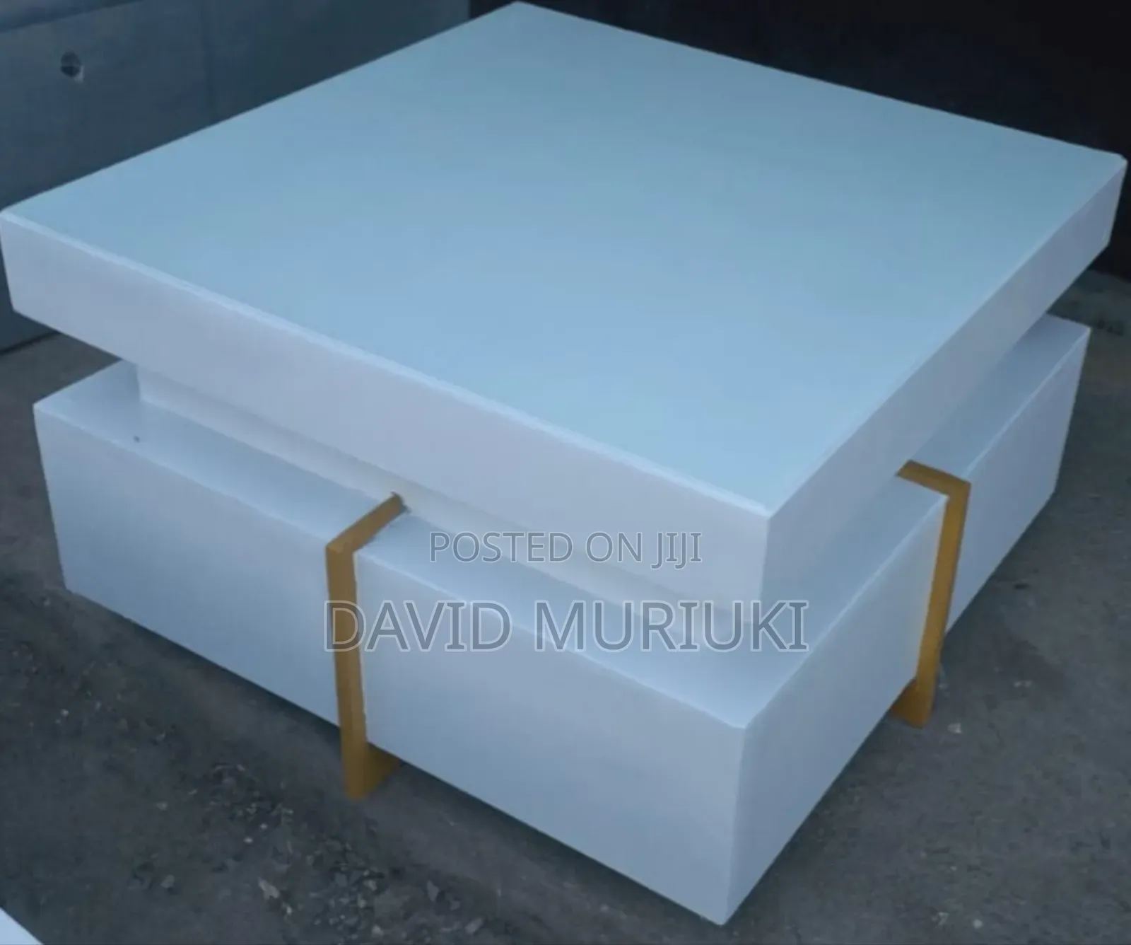 White Executive Modern Squire Coffee Table.
