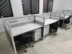 4 Seater Workstation Desk With Chair