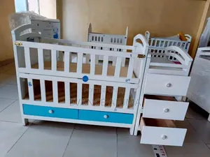 Cot White Plain With Two Levels and Sides of Drower Is Available