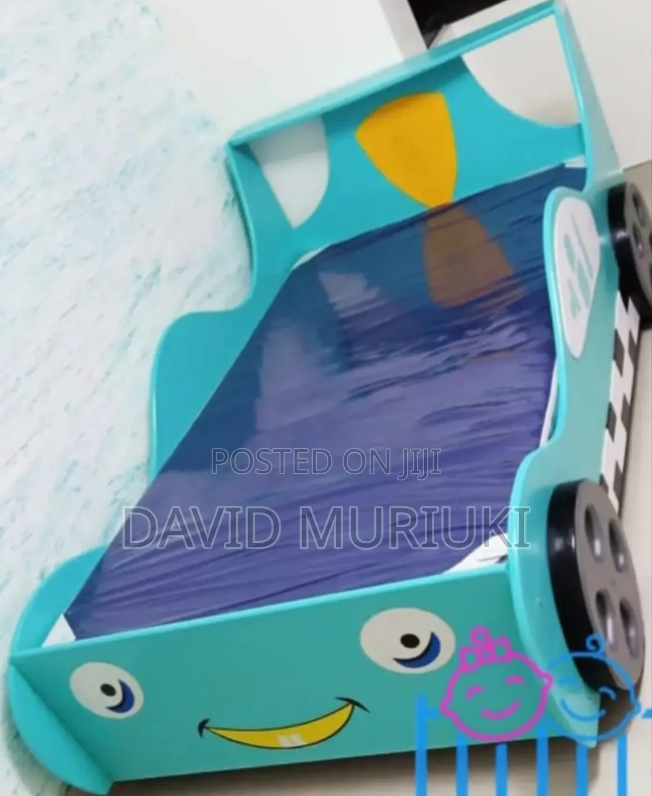 3*6 Kids Baby Coat Bed With Decorated Side Wheel