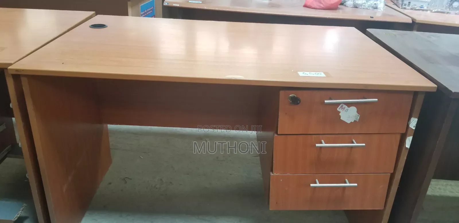 1m Working Desk With Drawers