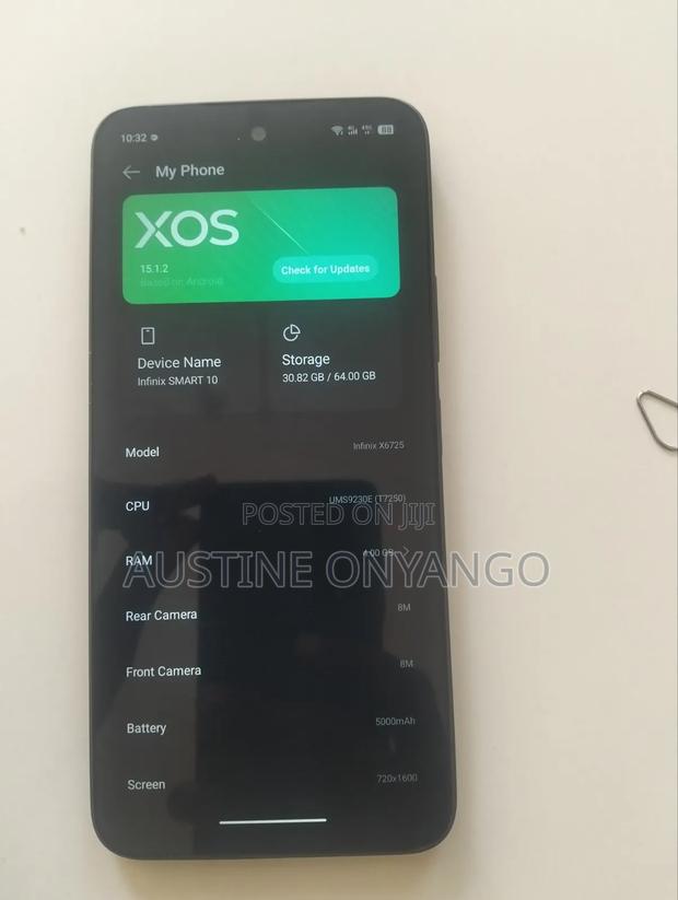 New Infinix Smart 10 64 GB Black - thumbnail 2