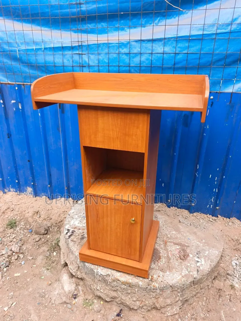 Pulpit Podium Stand Brown