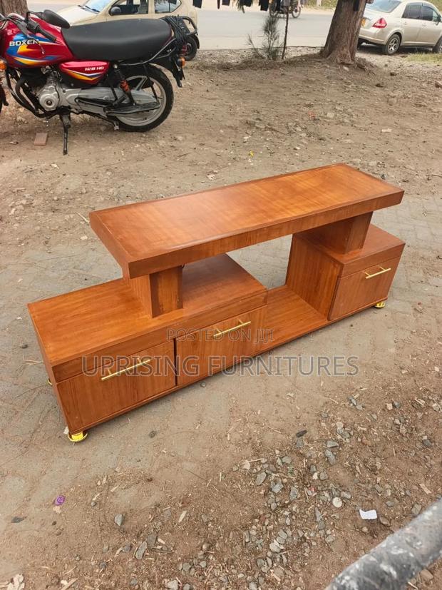 Tv Stand Brown Cherry Board With Led Lights