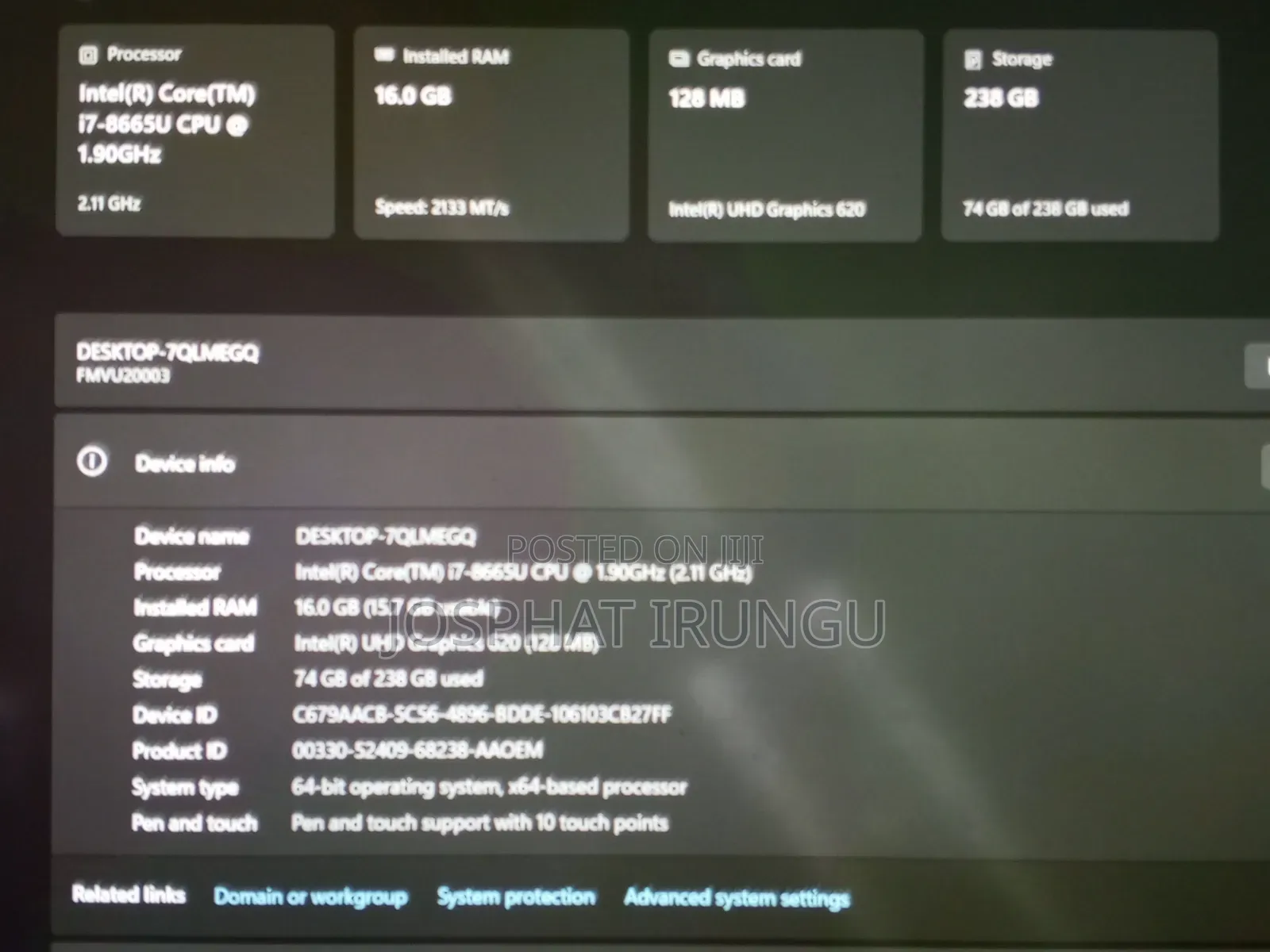 Laptop Fujitsu Lifebook U938 8GB Intel Core i5 SSD 256GB