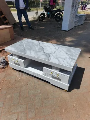 Modern Center Table -Grey Marble Finish