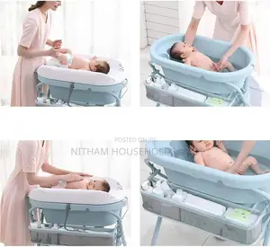 Foldable Baby Changing Table With Bathtub – Diaper Changing Station