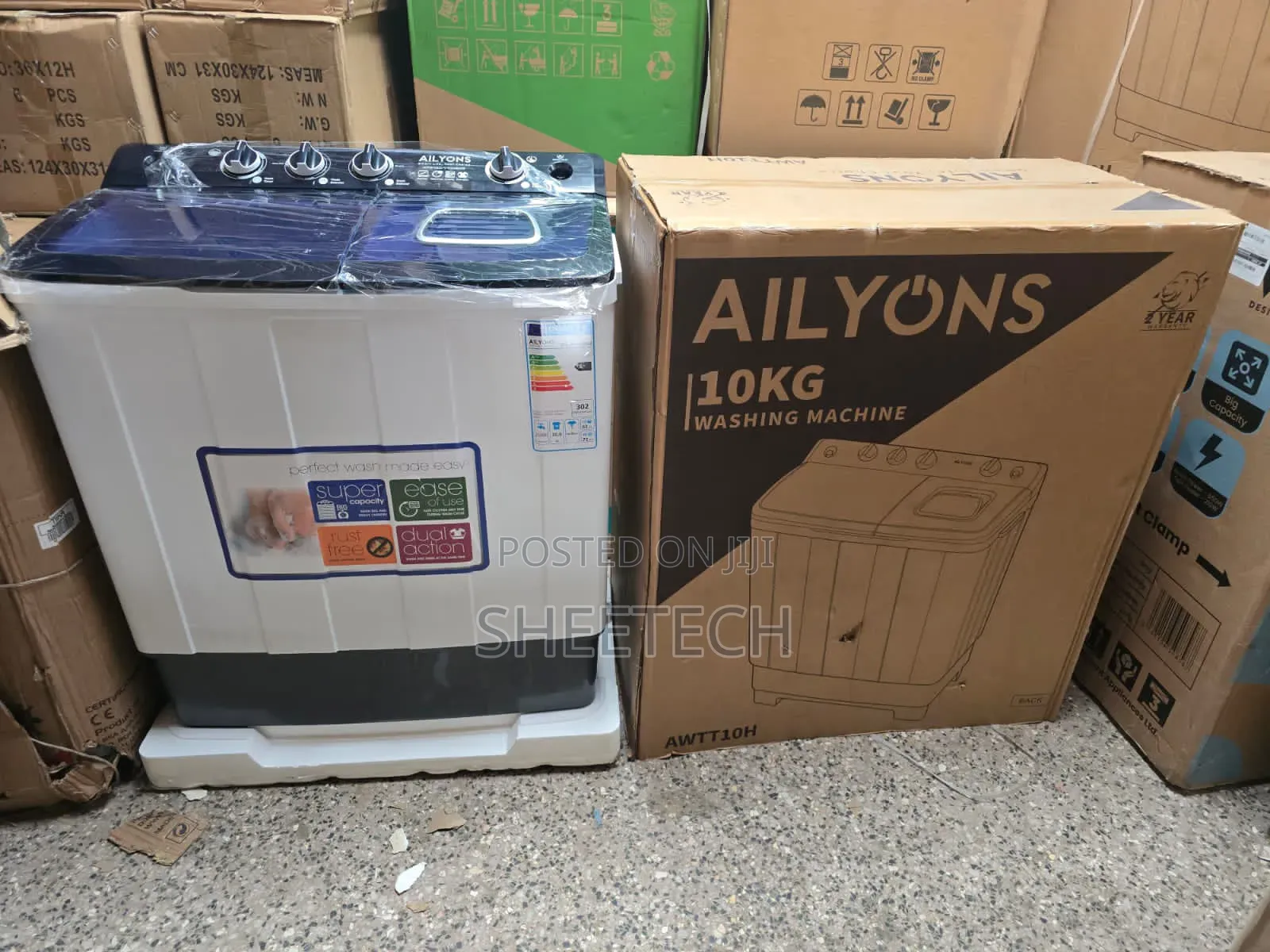 Ailyons Washing Machine 8 Kg Twin Tub Wash and Spin