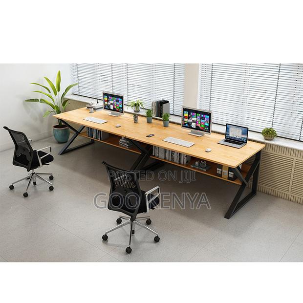 Study Table; Multi-Purpose Wooden Study Table With Durable Metal Frame - thumbnail 11