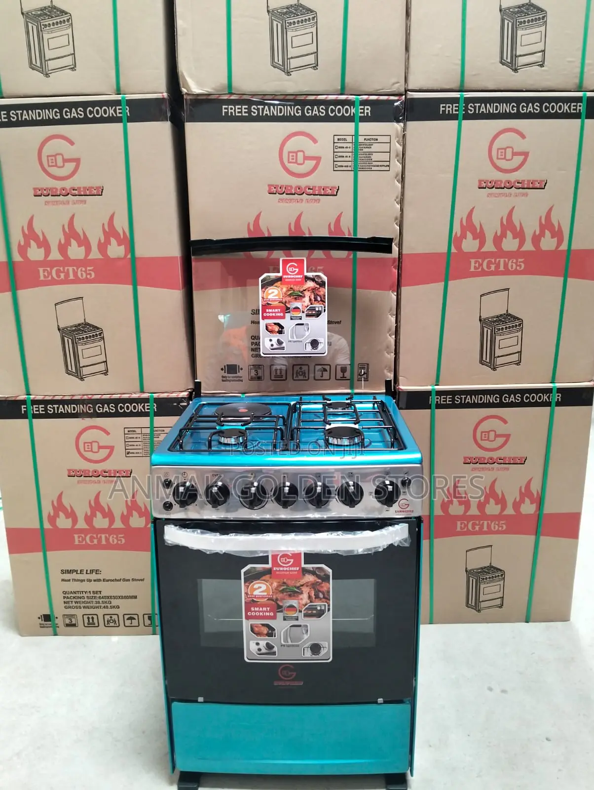 60×65 Eurochef Free Standing Cooker