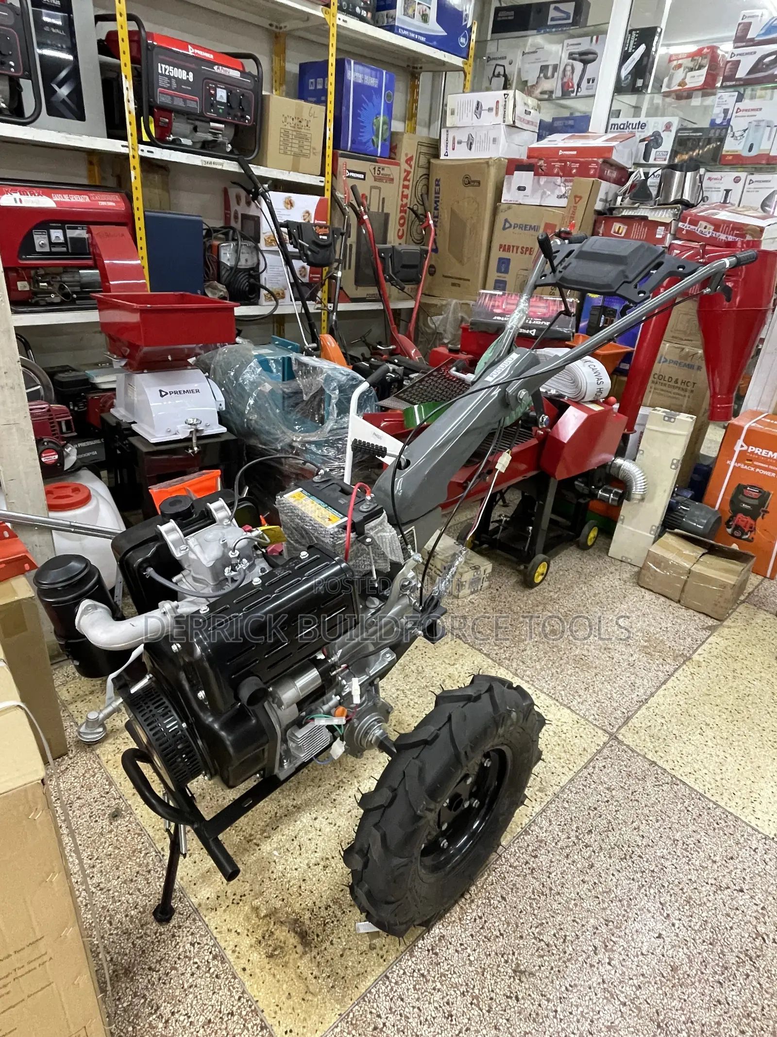 Premier 13hp Key Start Diesel Walking Tractor With Accessories